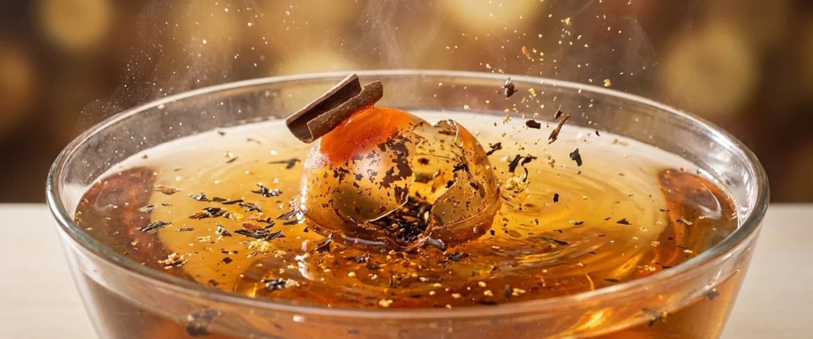 Bomba de chá solúvel – chá cristalino em água quente