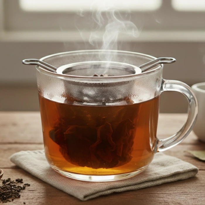 Preparação de chá preto a granel