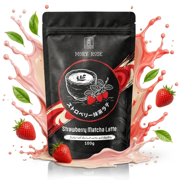 Mary Rose Strawberry Matcha Latte – latte de morango e matcha.
