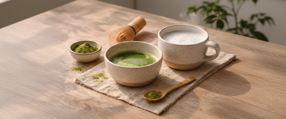 Como fazer matcha latte em casa – preparando matcha com leite