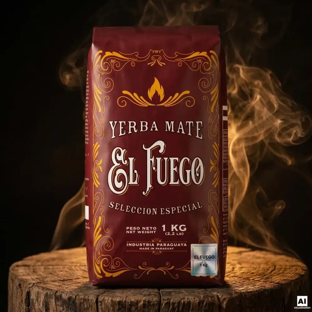 A erva-mate mais forte – El Fuego Elaborada, 1 kg.