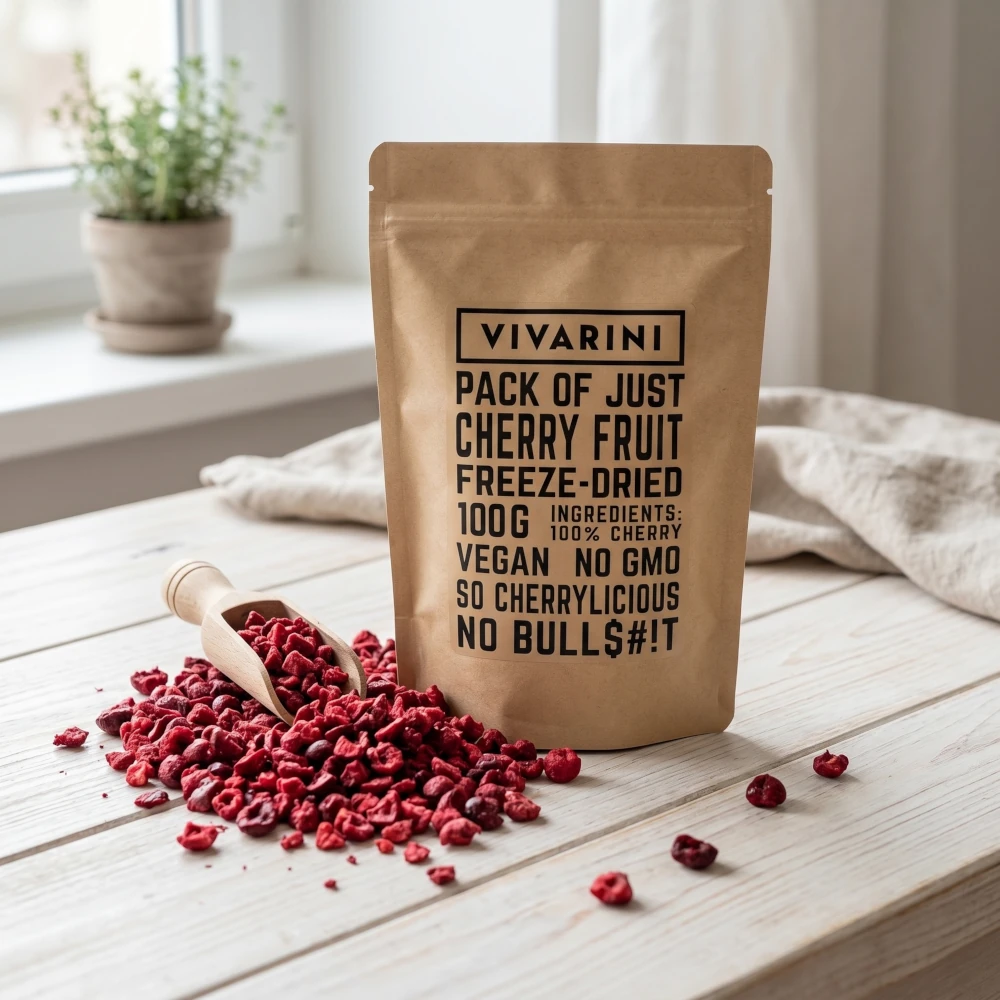 Cerejas liofilizadas Vivarini – produto de fruta liofilizada