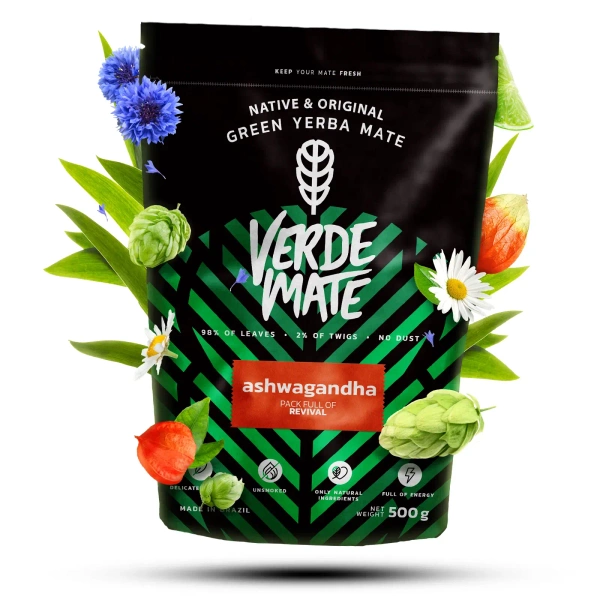 Verde Mate Green Ashwagandha: erva-mate com verbena-limão