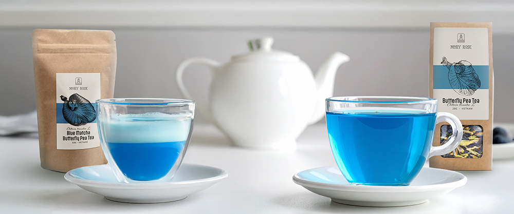 Mary Rose – Chá feito a partir das flores da Clitoria Ternatea