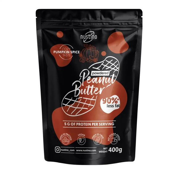 Nustino – Manteiga de amendoim em pó – Pumpkin Spice (sem adição de açúcar) 400 g
