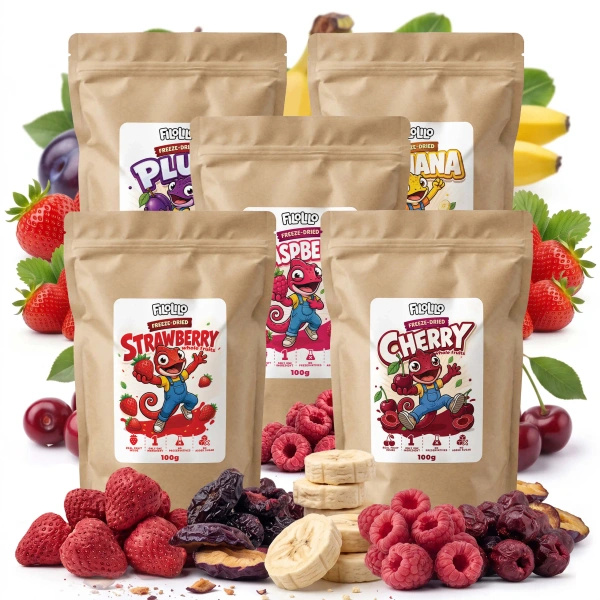 Kit de frutas liofilizadas FiloLilo 5×100g