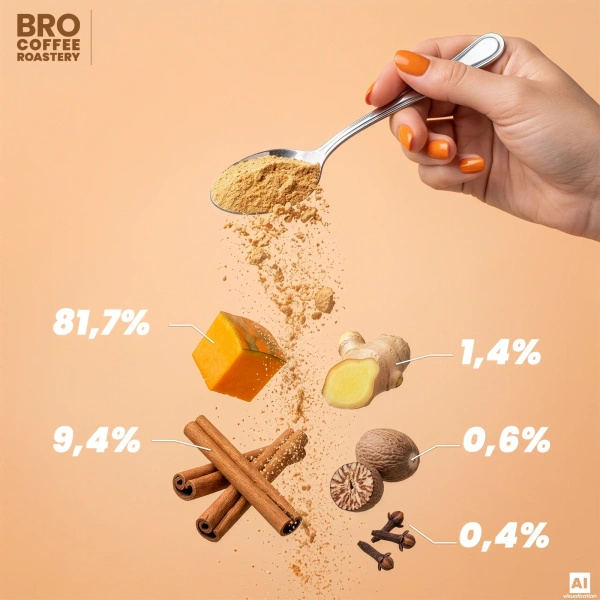 Conjunto para Pumpkin Spice Latte: café Bro Coffee Roastery Brazil Samba 1kg + Pumpkin Spice Latte Mix 100g
