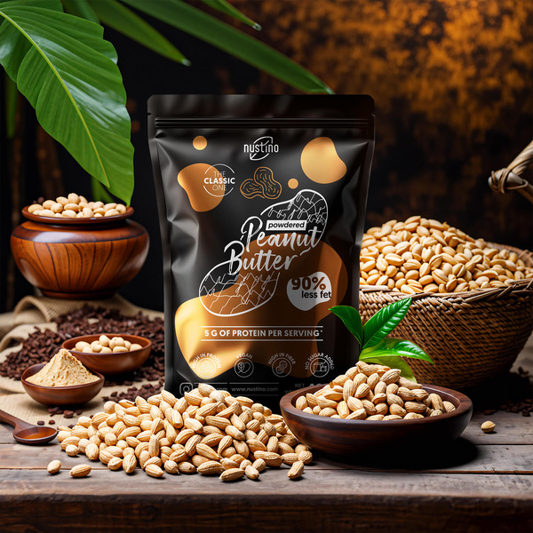 Nustino – Manteiga de amendoim em pó – Classic (sem adição de açúcar) 400 g