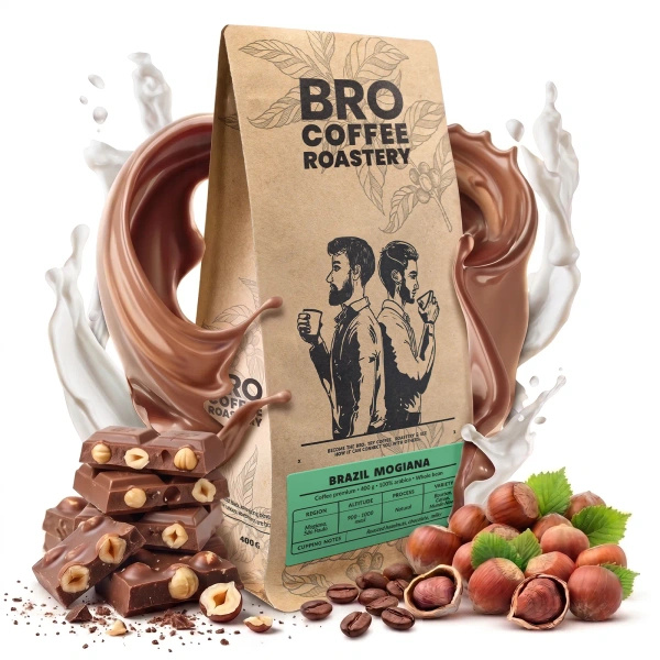 Bro Coffee Roastery – Café em grão inteiro Brazil Mogiana Premium 400 g