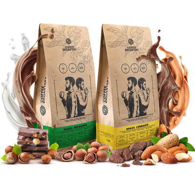 Conjuto de Coffee Broastery Brazil Mogiana + Brazil Cerrado 2x1kg (2kg)