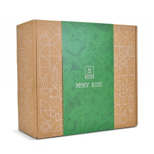 Conjunto Presente Mary Rose: flores secas + bombas de chá + bule