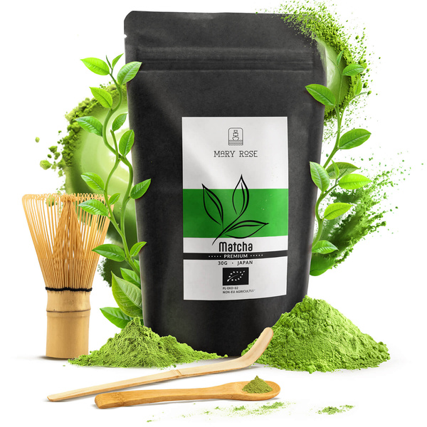 Conjunto PREMIUM para preparar chá matcha: matcha BIO japonesa 30g + acessórios