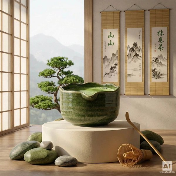 Conjunto de preparação de chá Matcha: matcha 100g + acessórios