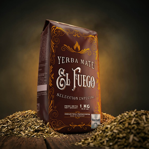 Conjuto de Erva Mate: El Fuego Elaborada 1kg + Calabaza + Bombilla
