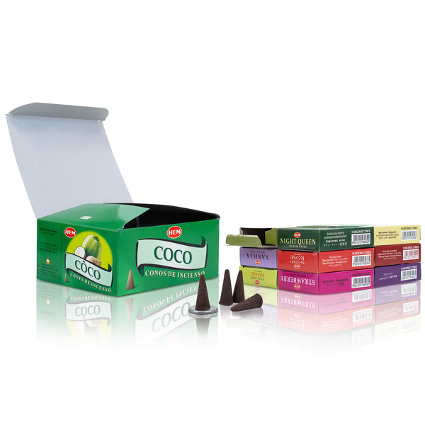 Cones de incenso HEM – mistura de 12 fragrâncias
