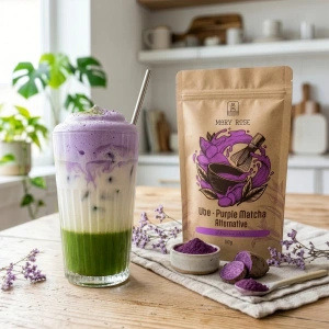 Kit para Matcha Latte colorido: Matcha + Purple Matcha + acessórios