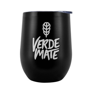 TermoLid – copo térmico para erva mate com tampa – Verde Mate (preto) – 350 ml