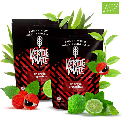 2x Erva Mate Verde Mate Energia Organica 400g