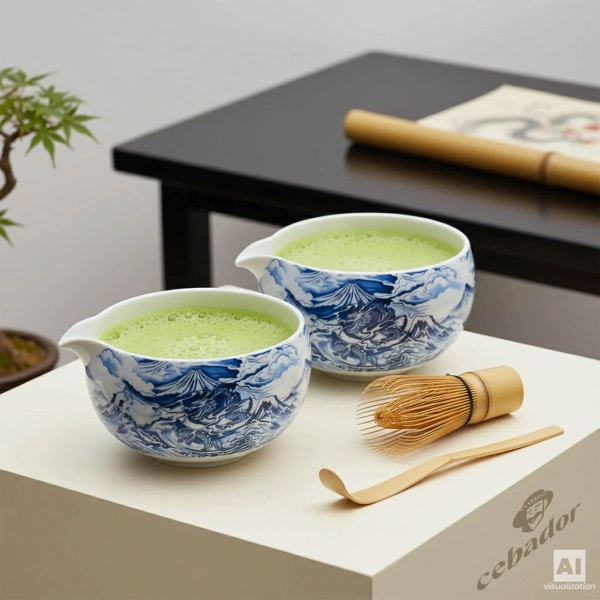 Conjunto de preparação de chá Matcha