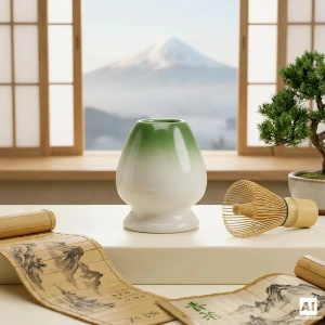 Conjunto-presente: matcha premium + matchawan + acessórios de bambu