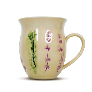 Caneca de cerâmica Flora Pink 350 ml – Série Crater