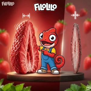 FiloLilo – Morangos liofilizados (fatias) 100 g