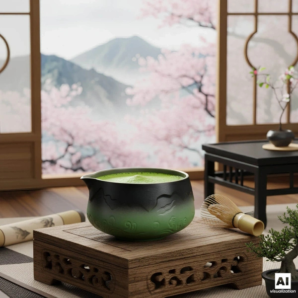 Conjunto de preparação de chá Matcha