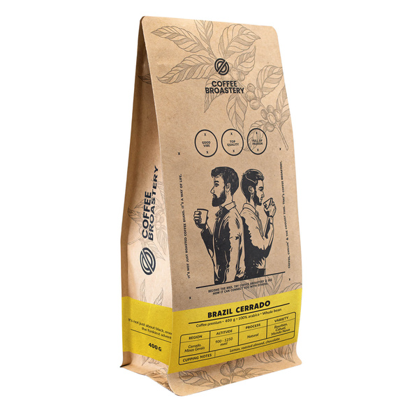 Bro Coffee Roastery - Café em grão inteiro Brazil Cerrado Premium 400g