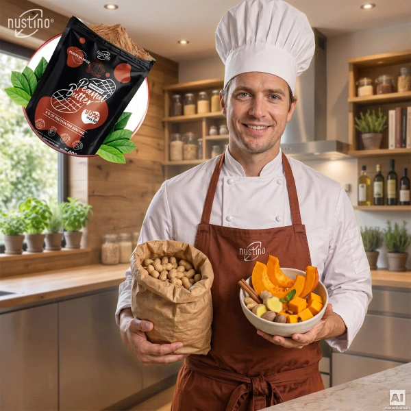 Nustino – Manteiga de amendoim em pó – Pumpkin Spice (sem adição de açúcar) 400 g