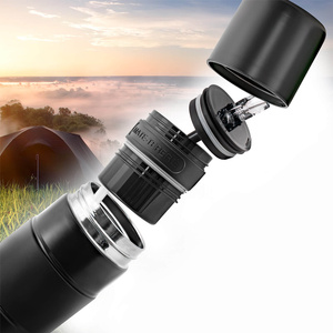 Yerbomos XL ALL IN ONE - 750ml - Mate, garrafa térmica e bombilla num só (preto)