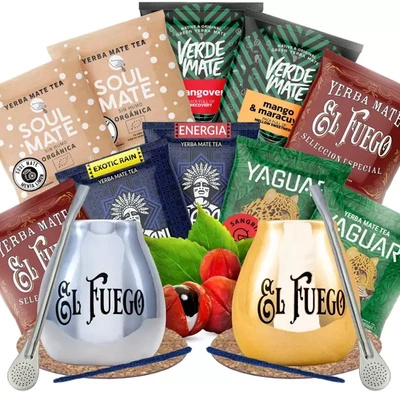 Yerba Mate starter kit lots of types for couples