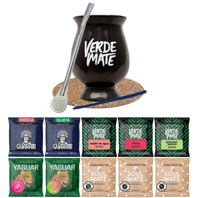 Starter set  Bombilla Mate Cup + Yerba Verde Mate green