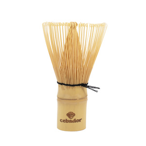 Conjunto de acessórios para chá matcha em bambu: batedor chasen + colher chashaku + colher