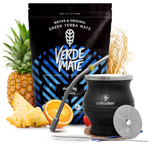 Conjunto de Erva Mate Verde Mate Mas IQ 0,5kg + TermoColador