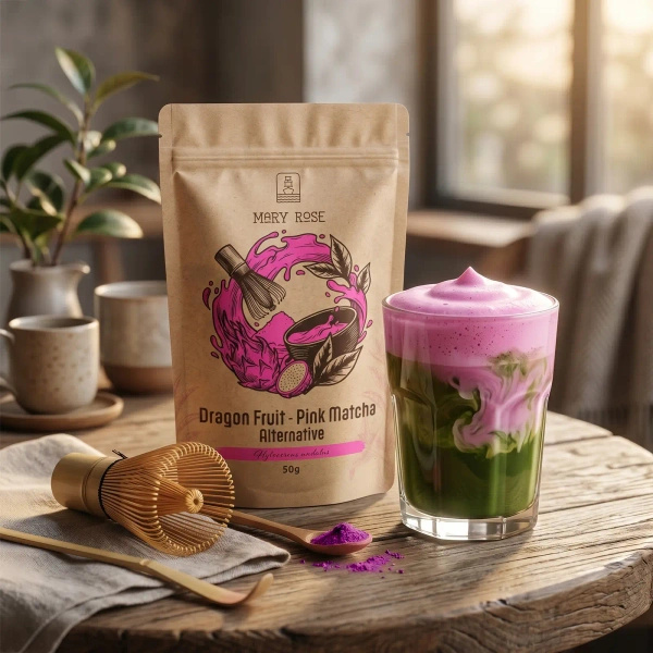 Kit para Matcha Latte colorido: Matcha + Pink Matcha + acessórios