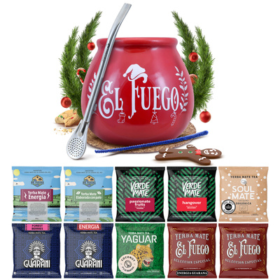 Conjunto de amostras de Erva Mate 10x50g 500g + acessórios