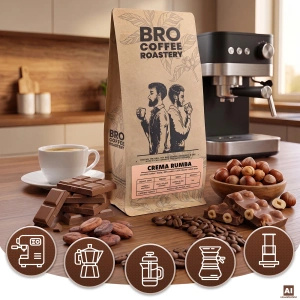 Bro Coffee Roastery – Café em grão inteiro Crema Rumba 1 kg