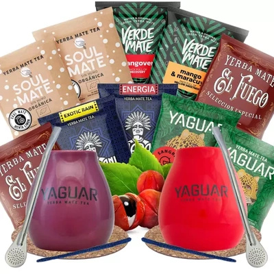 Yerba Mate set of many kinds for a couple PREMIUM