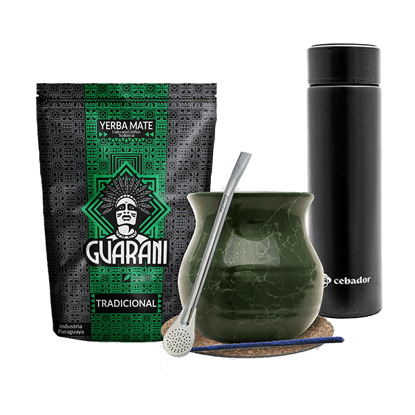 Set Yerba Guarani Elaborada 500g Gourd Thermos