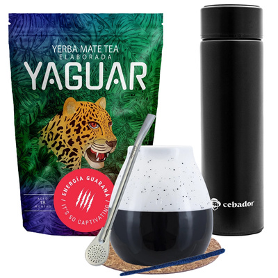 Conjunto de erva-mate Yaguar Energia 500g + garrafa térmica