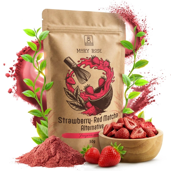 Mary Rose – Red Matcha Alternative – Morango (em pó) 50 g