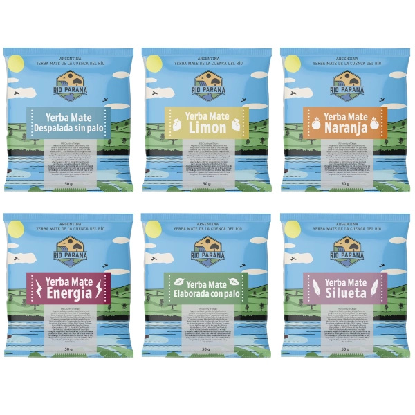 Conjunto de amostras de Erva Mate Rio Parana