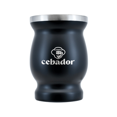 TermoMate Cebador – copo térmico para yerba mate – 190 ml (preto)