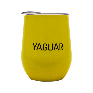 TermoLid – copo térmico para erva mate com tampa – Yaguar (amarelo) – 350 ml