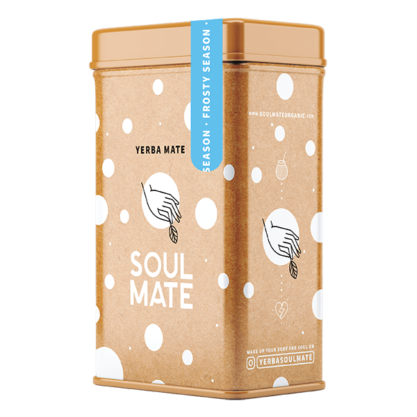 Yerbera – Lata metálica + Soul Mate Orgánica Frosty Season 0,5 kg