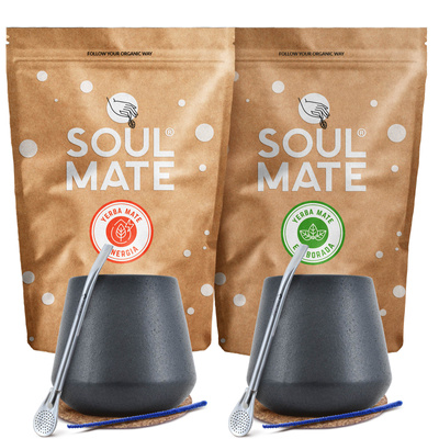 Yerba Soul Mate Energy for Two Bombilla Set