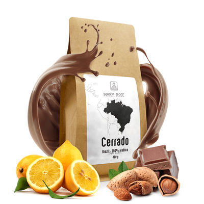 Mary Rose - café em grão inteiro Brasil Cerrado premium 400g