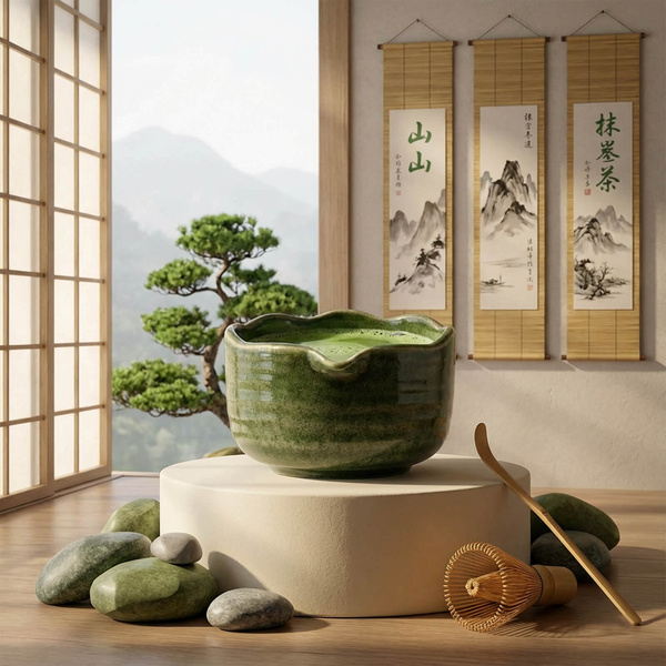 Conjunto de preparação de chá Matcha: matcha 100g + acessórios