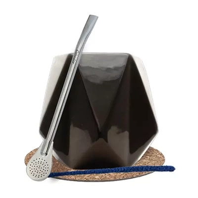 Set Gourd Diamante for yerba mate