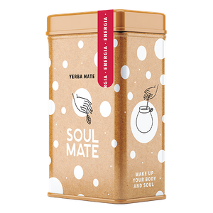 Yerbera – Lata metálica + Soul Mate Orgánica Energia 0,5 kg